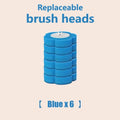 Disposable Toilet Brush Replacement Head Cleaning Kit Lengthened Handle Auto Lid Opening Toilet Bowl Cleaner Kit for Bathroom Oasis Select 6pcs brush-Blue