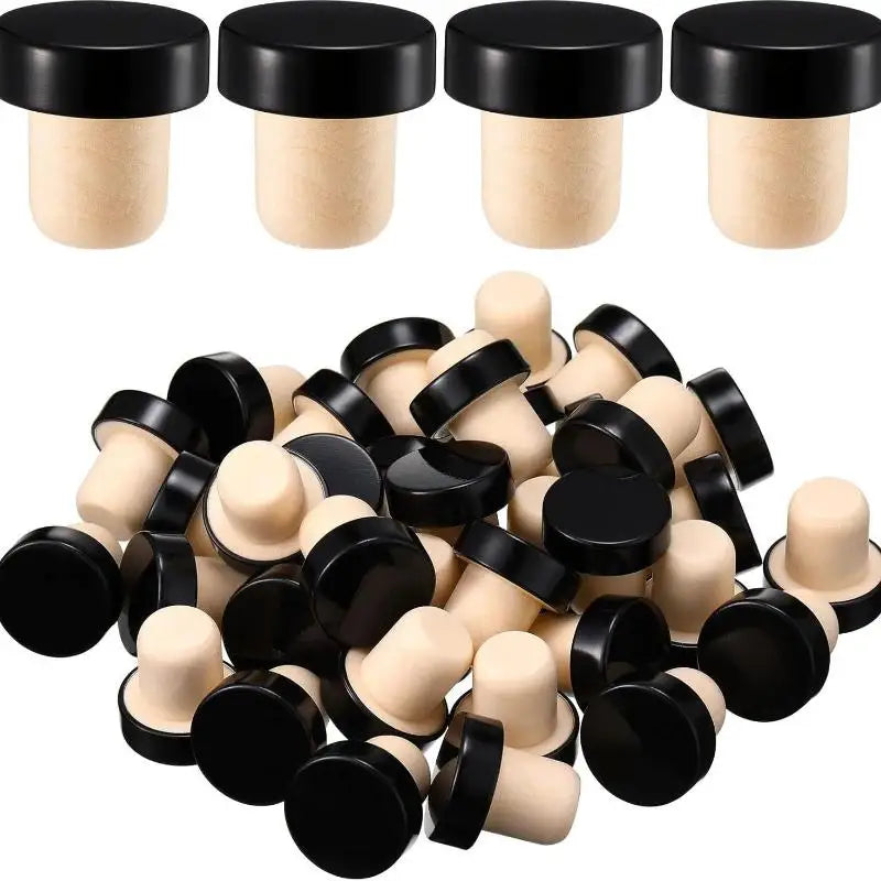 SUSU 10Pcs Wine Bottle Cork Stopper T Shaped Wine Stopper Tasting Cork Replacement Reusable Cork Glass Beer Bottle Sealing Oasis Select