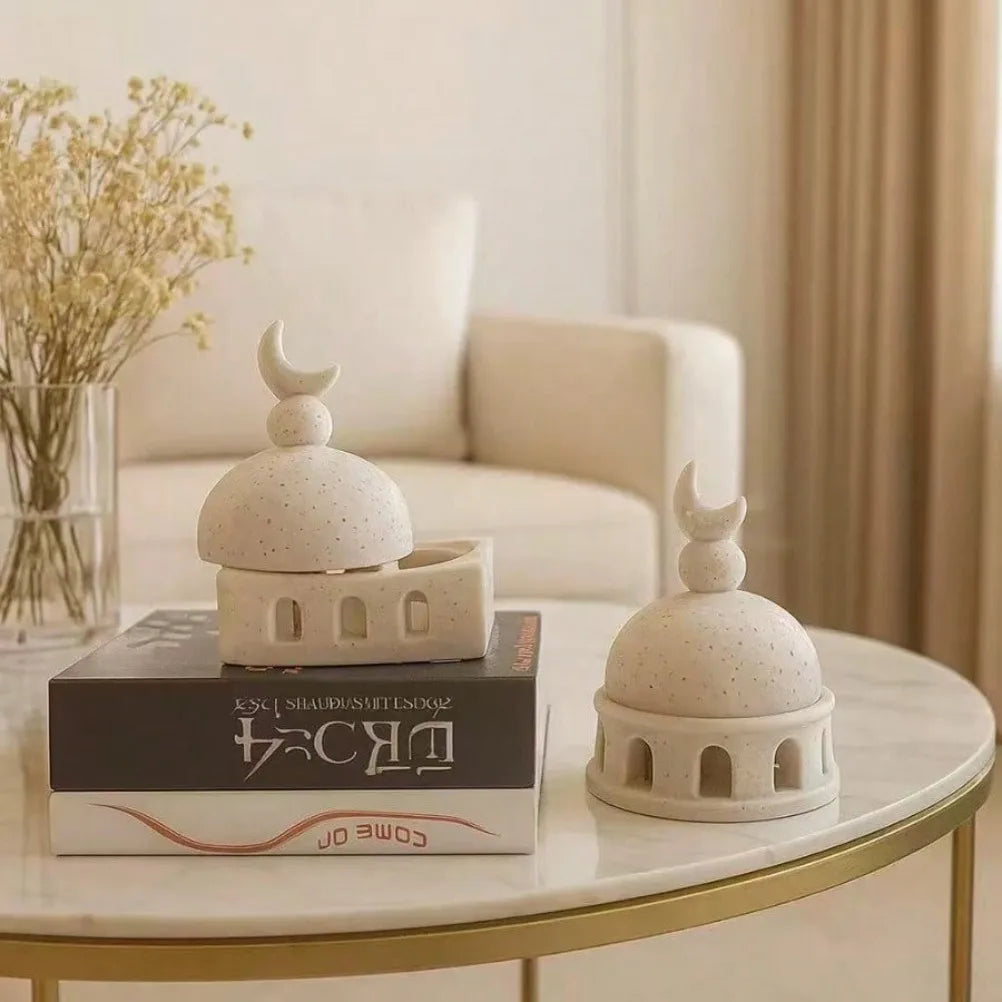 Moon Castle Incense Stand Castle Aromatherapy Stove Decorate Living Rooms or Offices During Ramadan Eid Al Fitr Decoration Oasis Select