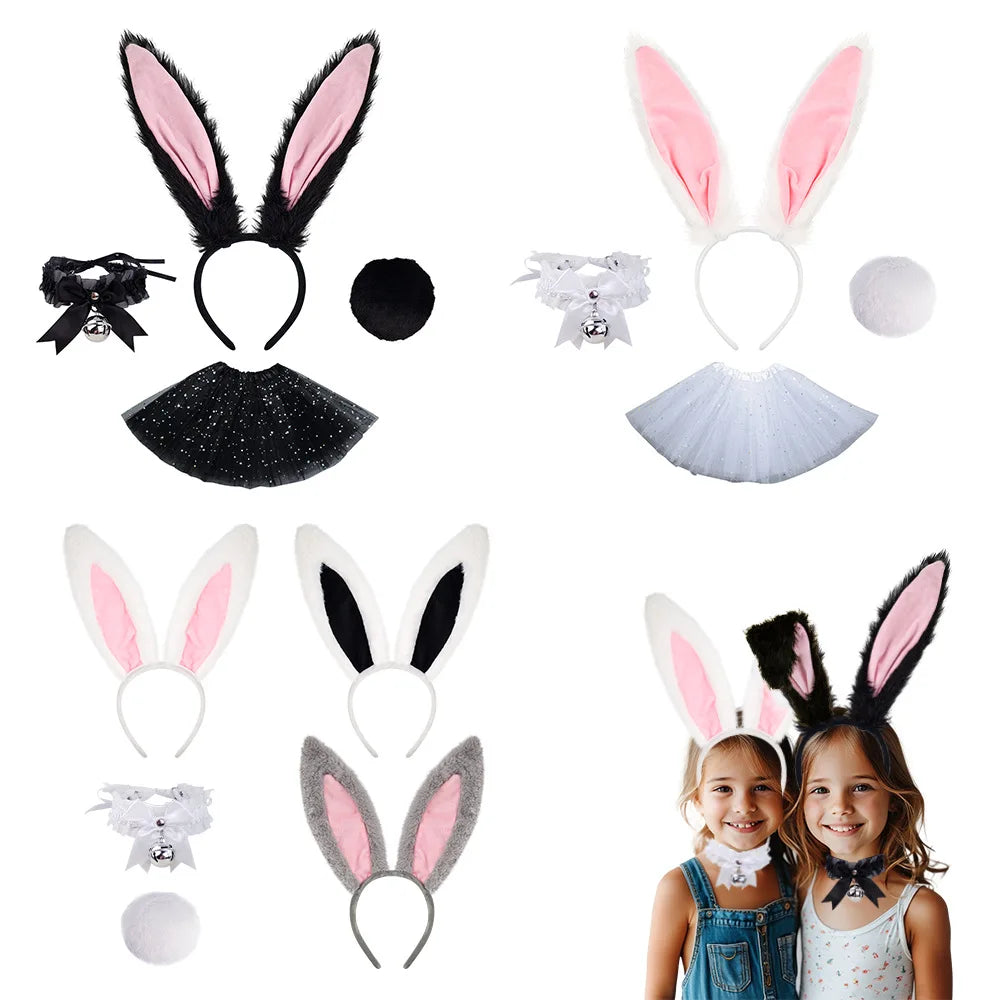 Easter Bunny Ear Headband Costume Halloween Headgear Judy Bunny Officer Dress Up Headband Hair Accessories Oasis Select