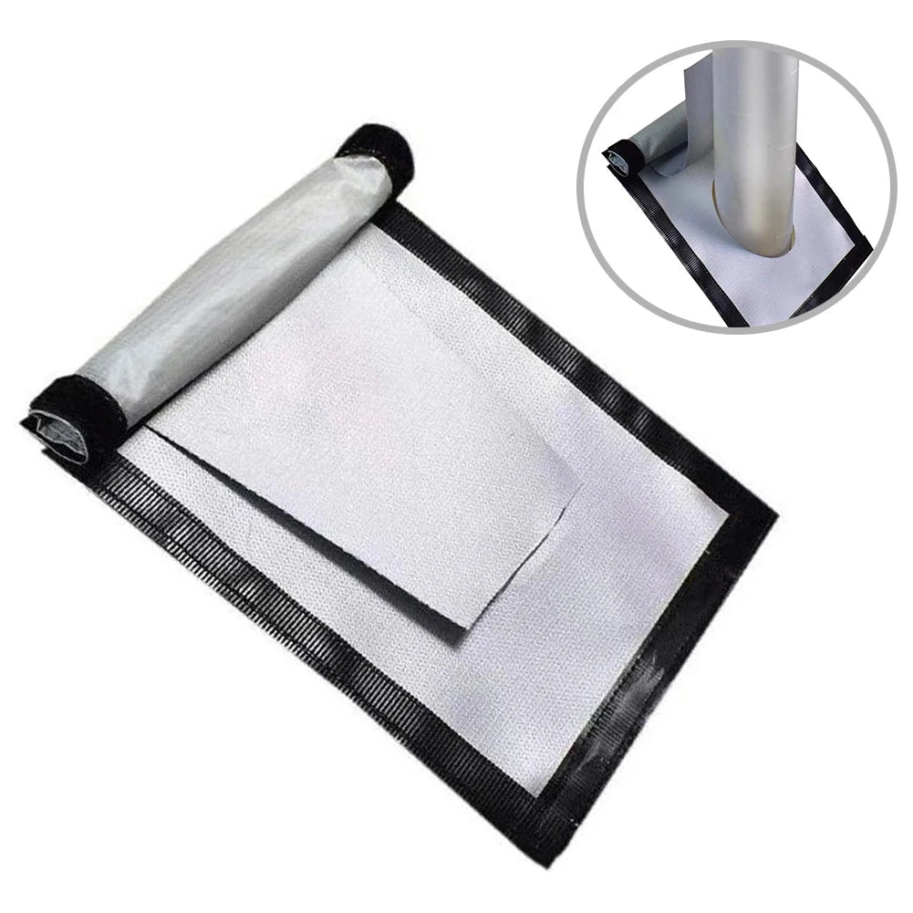 Tent Stove Chimney Fireproof Cloth Fiberglass Cloth For Camping Cooking Stove Fireproof 2-Layer Hot Tent Protect Cloth Accessory Oasis Select