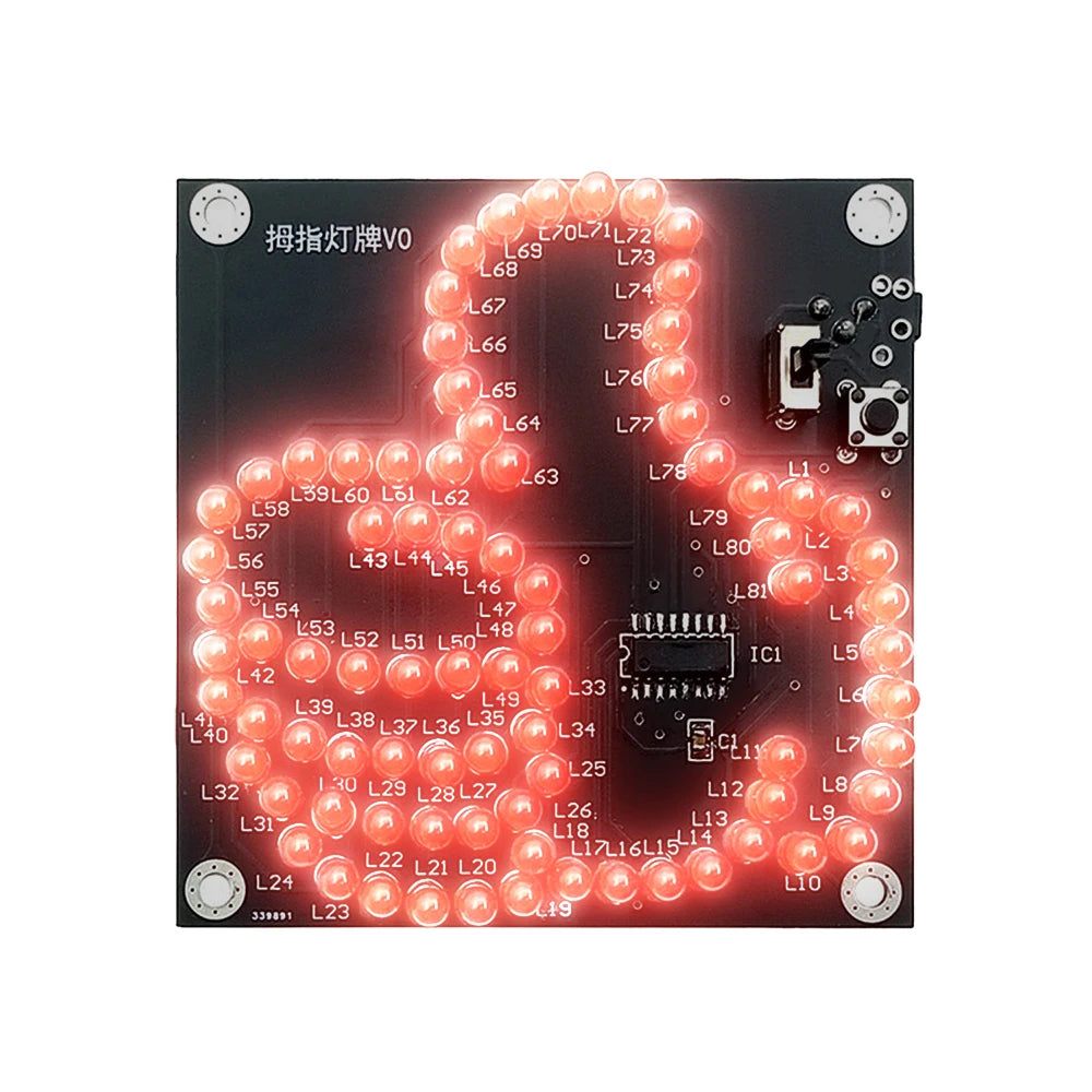 DIY Electronic Kit LED Thumb Flowing Light Production Kit Light-emitting Diode Fun Welding Microcontroller Soldering Practice Oasis Select Default Title