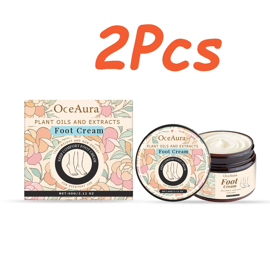 Foot Moisturizing Cream Moisturizing Relaxing Foot Care Nourishing Anti-Cracked Smoothing Softens Cuticles Daily Foot Care Oasis Select 2 x 60g Boxed