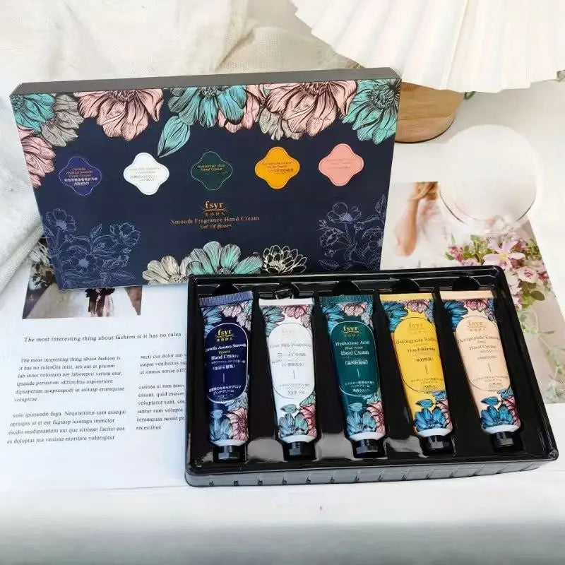 5PCS Fragrant Hand Cream gift box, moisturize and moisturize hands Makeup water gift set. Christmas gift, Valentine's Oasis Select