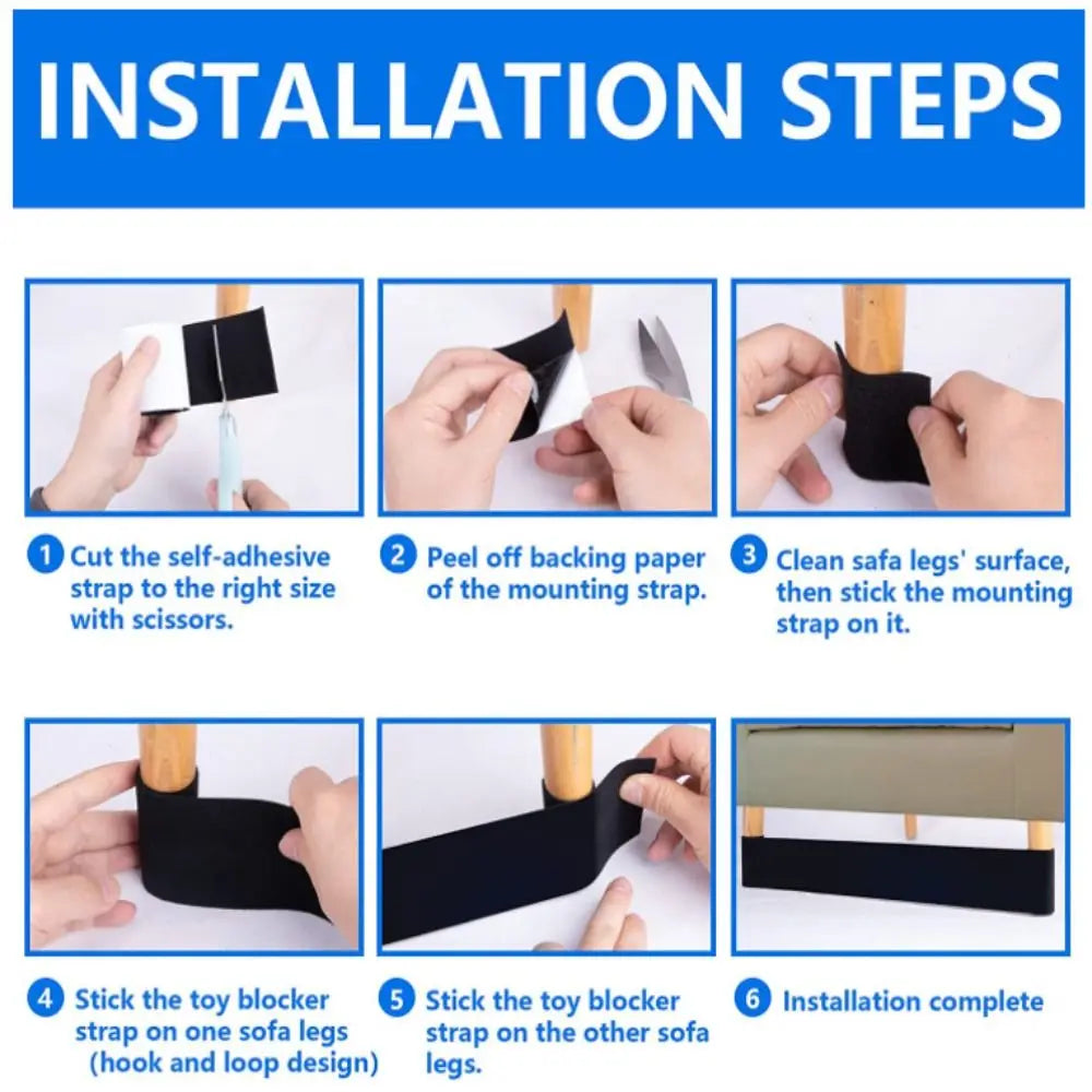 Durable 3/6/10M Sofa Toy Blocker Adhesive Strap Dustproof Under Couch Blocker Adjustable Nylon Sofa Edge Baffle Oasis Select