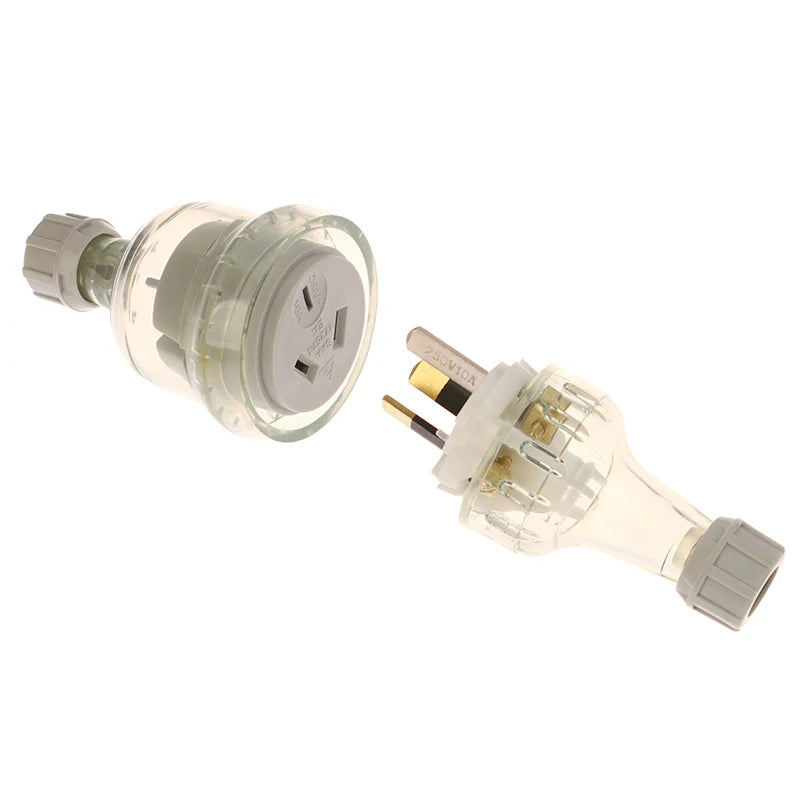 1Pc SAA Rewirable Plug Socket Australian Male Plug Female Socket 3 Prong Electrical Socket Grounded Rewire Socket DIY Assembled Oasis Select