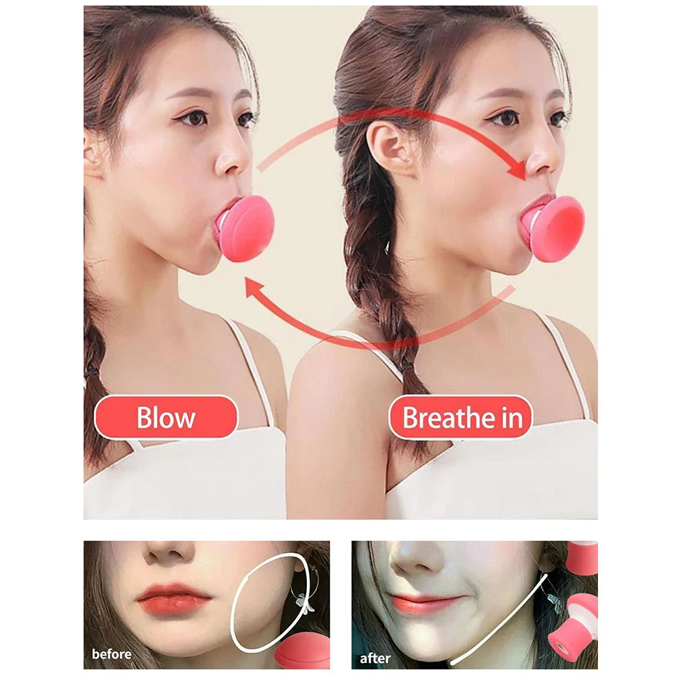 Silicone Thin Face Breathing Tool Jawline Jaw Muscle Exerciser Face Firming Masseter Muscle Trainer V-shaped Thin Face Tools Oasis Select