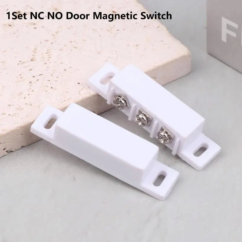 1Pair Normally Open/Closed Magnetic Door Window Contact Sensor, High Sensitivity Reed Switch for Security Alarm Oasis Select Default Title