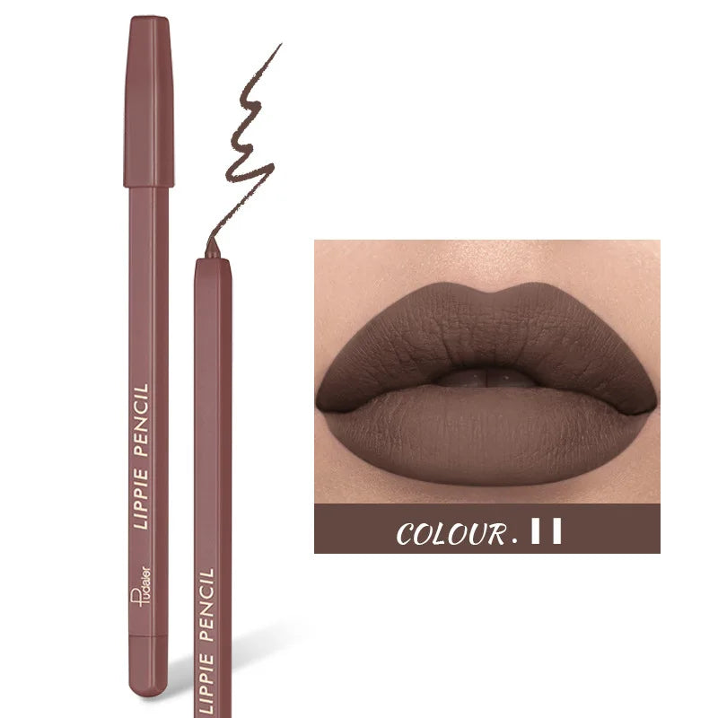 Velvet Matte Lip Liner – 12 Shades, Waterproof & Long Lasting
