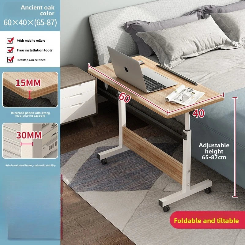 Multi-functional Household GoodsRemovable Bedside Table Lifting Table Lazy Computer Table Oasis Select Ancient Oak-C