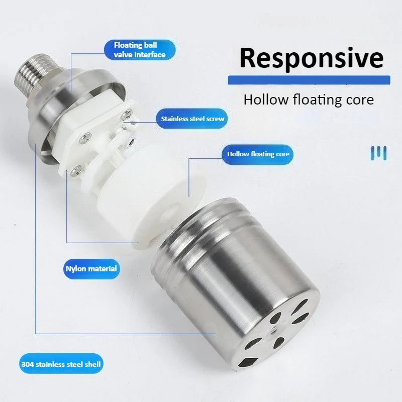 304 Stainless Steel Float Ball Valve Water Level Control 1/2 "3/4" Miniature Fully Automatic Water Level Control Valve Oasis Select