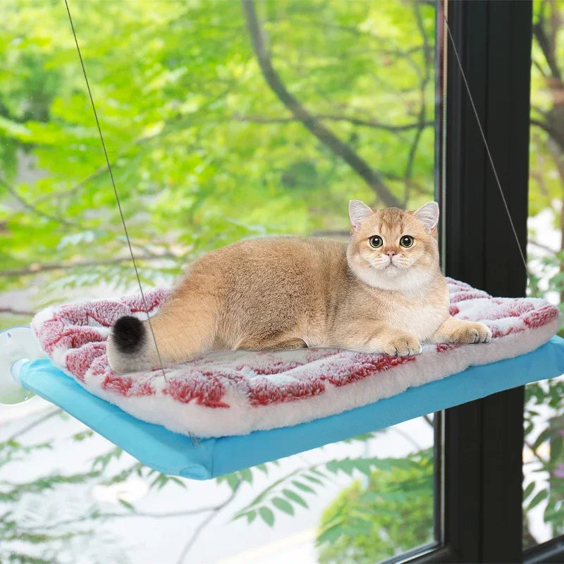 Cat Hammock Beds With Mat Cat Bed Hanging Window Shelf Seat For Cats Comfortable Pet Nest Pet Accessories Bed for Cats Supplies Oasis Select