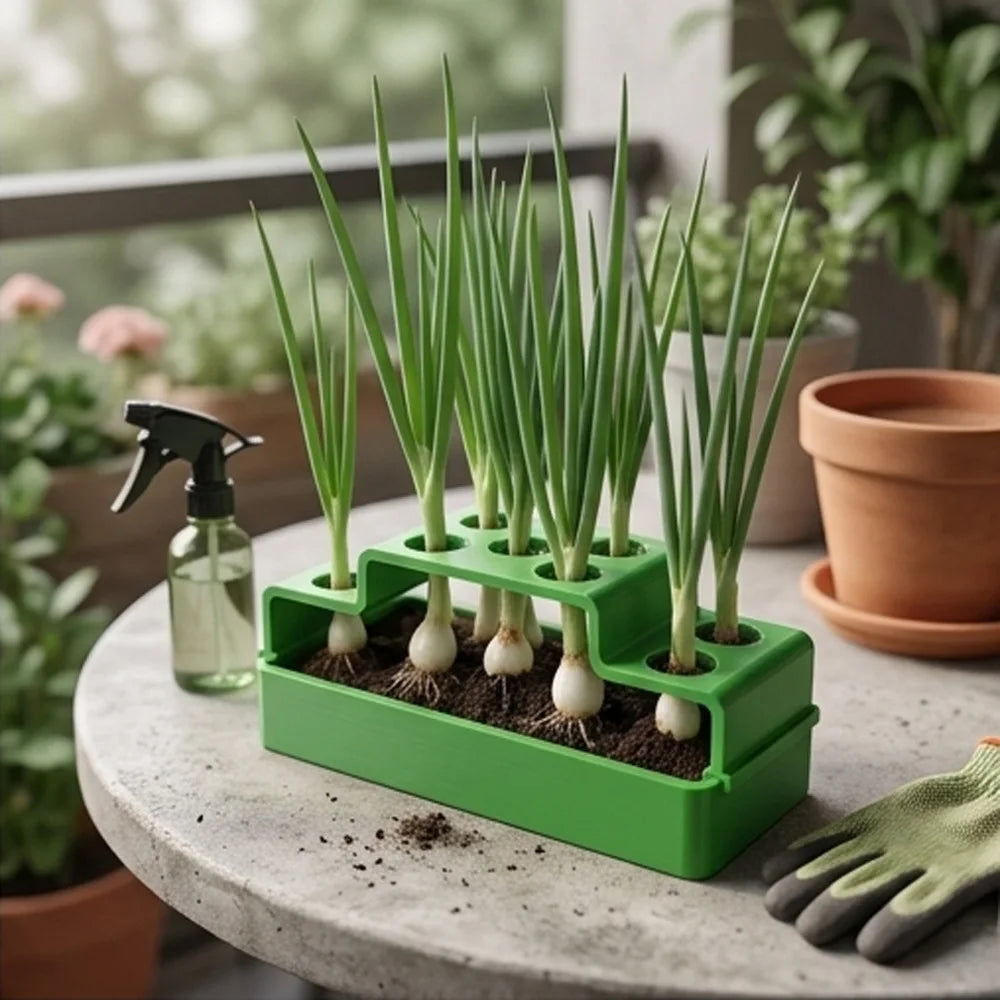 9 Holes Windowsill Self Watering Hydroponic Planter Box Water Culture Planter Scallion Herb Leafy Vegetable Home Gardening Gifts Oasis Select