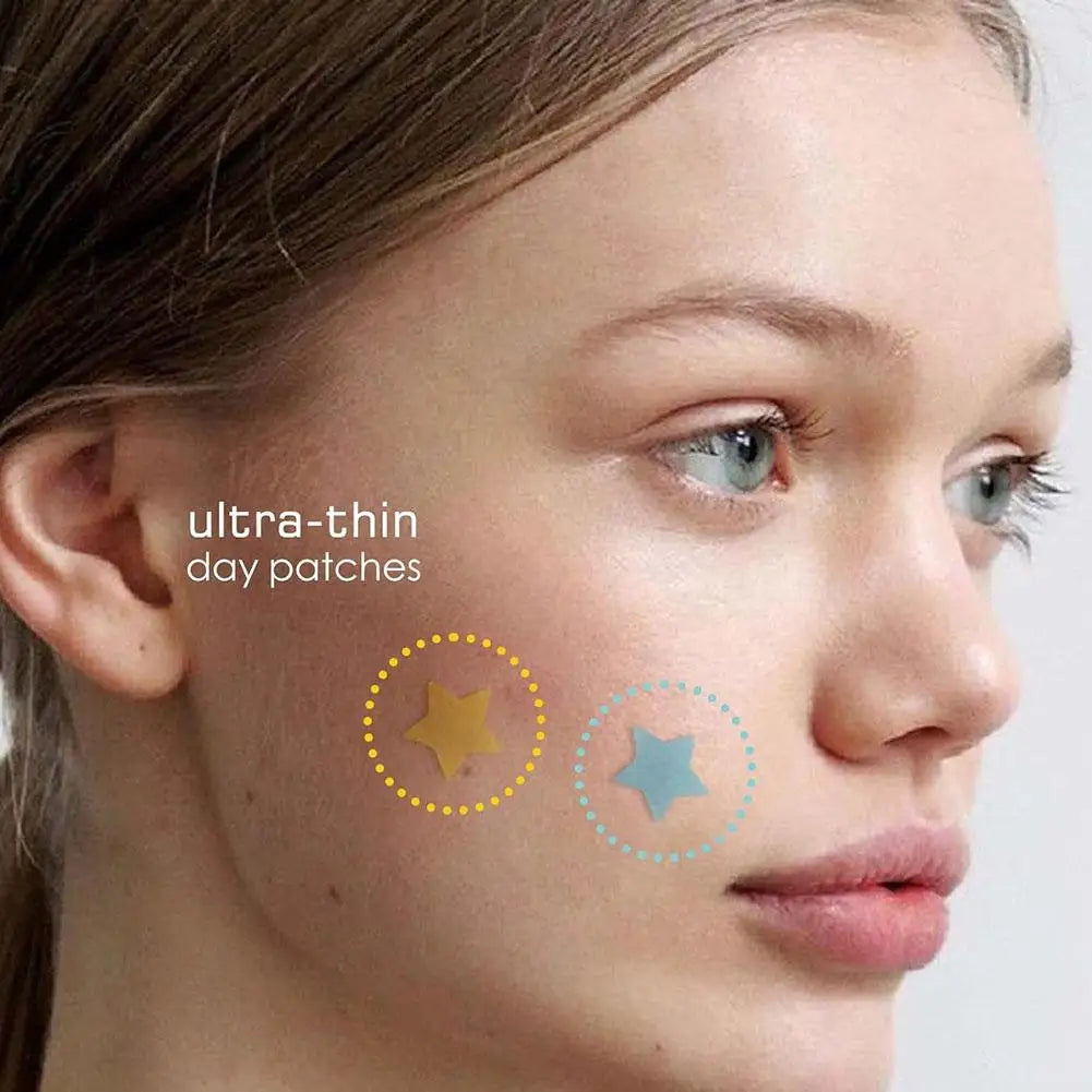 Colorful Hydrocolloid Dots Cute Star Heart Shaped Acne Pimple Patch For Face Invisible Zits & Blemishes Cover Stickers Skin Care Oasis Select