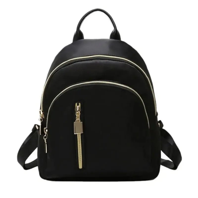 Women's Multi-Function Fashion Girl Oxford Daypack Travel Cute Mini Backpack Men Shoulder Bag Black Purse Hot Oasis Select