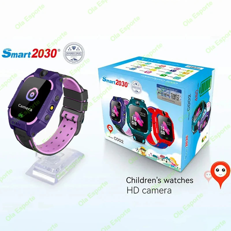 Kids Smart Watch 2G GPS LBS Tracker SOS Call Waterproof