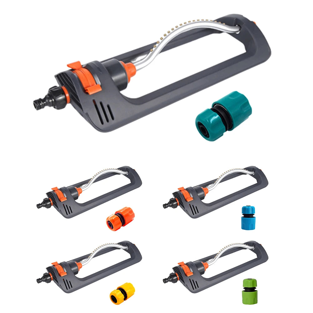 Oscillating Garden Sprinkler 4 Modes Water Sprayer 19 Hole Nozzles with 1/2in Connector for Large Area Coverage Yard Garden Lawn Oasis Select