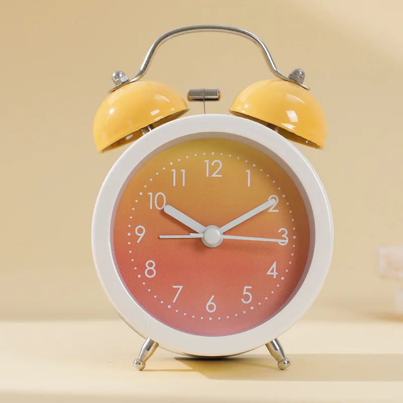 High Appearance Desktop Clock Ins for Elementary School Alarm Clock Girls Ornament Children Wake-up Tool Gradient Oasis Select yellow