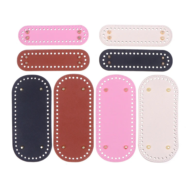 PU Leather Bag Bottom Base with Holes for DIY Crochet Bags Crochet Bag Base Oasis Select