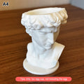 Miniature David Statue Figurine Roman Column Egg Cup & Decorative Collectible Sculpture Suitable For Desk, Car, Home Decor Oasis Select A4