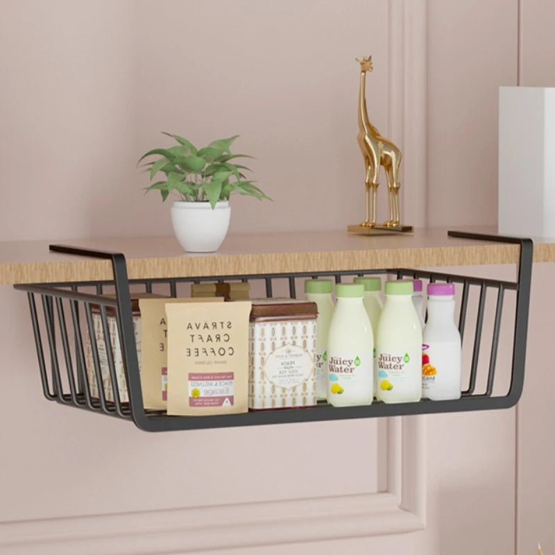 Dormitory Storage Artifact Multifunctional Hanging Seasoning Hanging Basket Layered in Cabinet Hanging Cabinet Lower Hanger Oasis Select