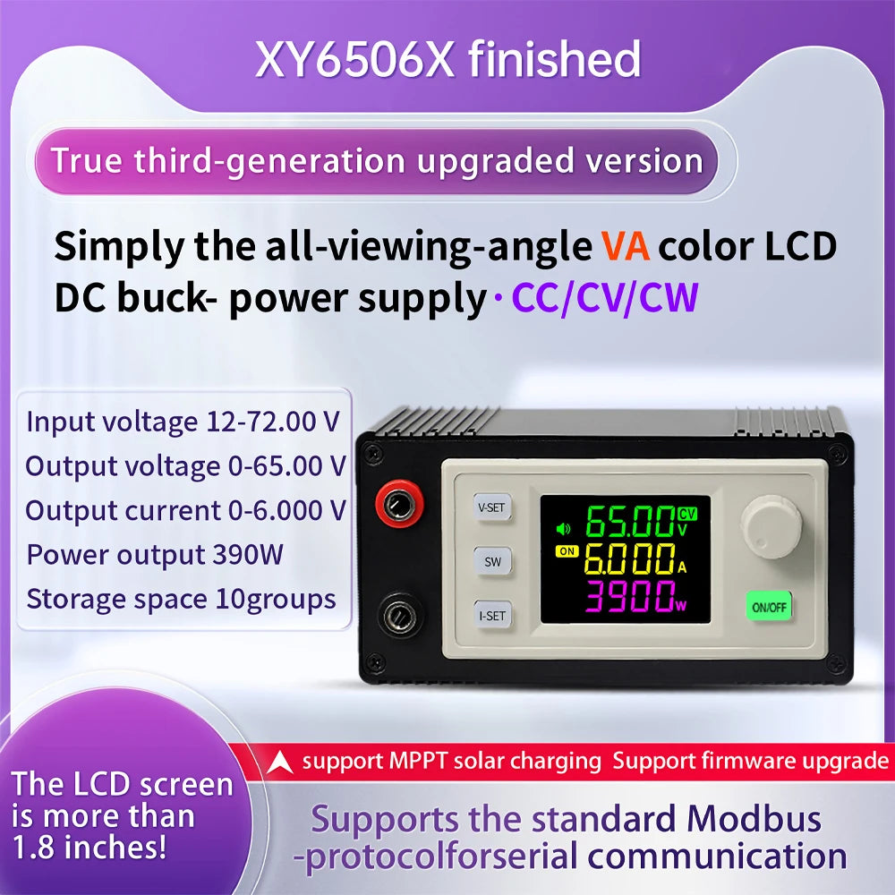 XY6506X/XY6509X DC Buck Converter 65V 9A 390W 585W CNC Adjustable Regulator CC CV Lab Solar Charging Module Oasis Select