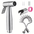 Stainless Steel High Pressure Handheld Shower Kit with 4.8-Inch Hose And Wall Bracket for Bathroom Cleaning Spray Gun Oasis Select MULTI