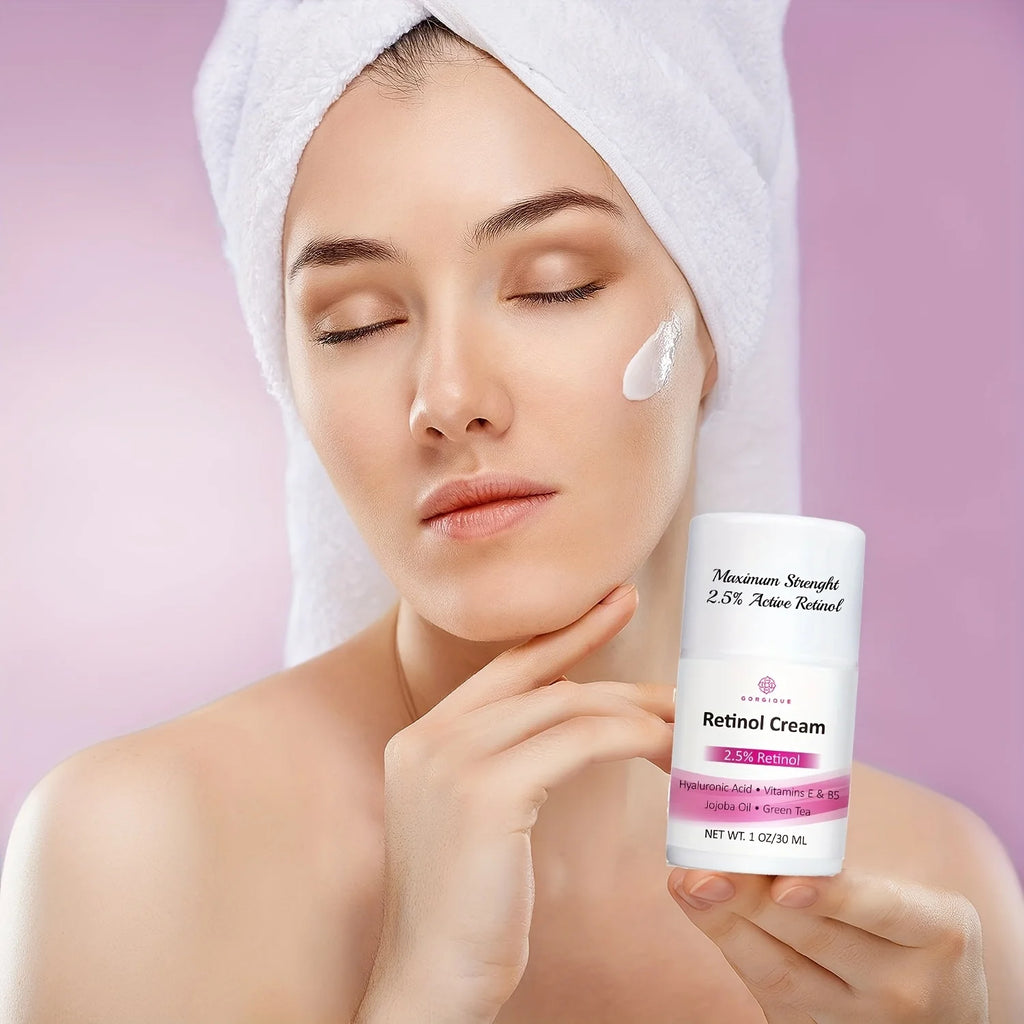 GORGIQUE 2.5% Retinol Face Cream – Hyaluronic Acid & Vitamin E