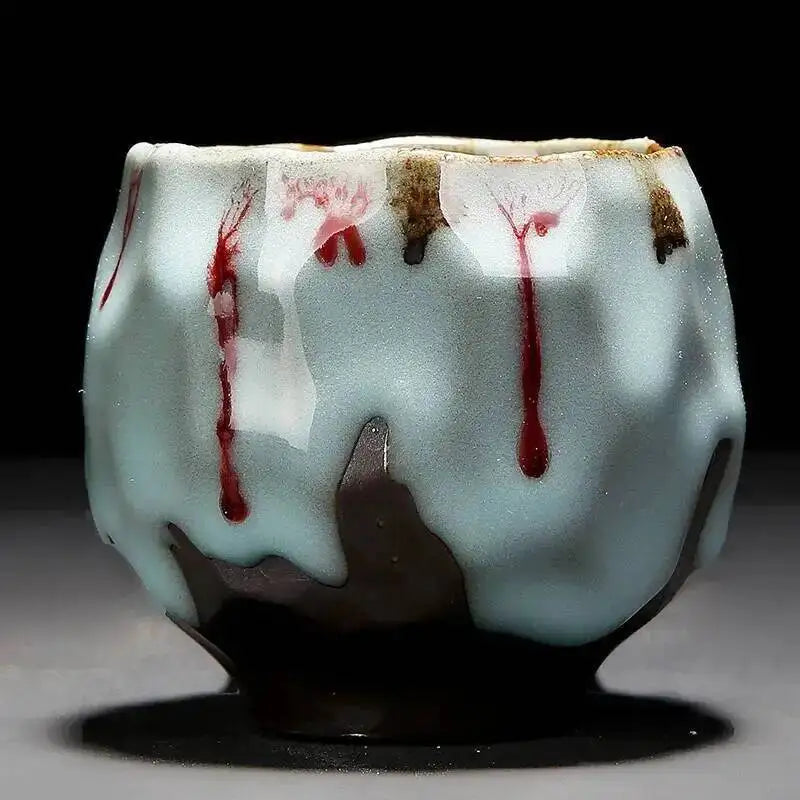 Japanese Coarse Ceramic Coffee Cup Handmade Tea Cup Kungfu Tea Cup Household Water Cup Oasis Select Pink Zen Cup 1