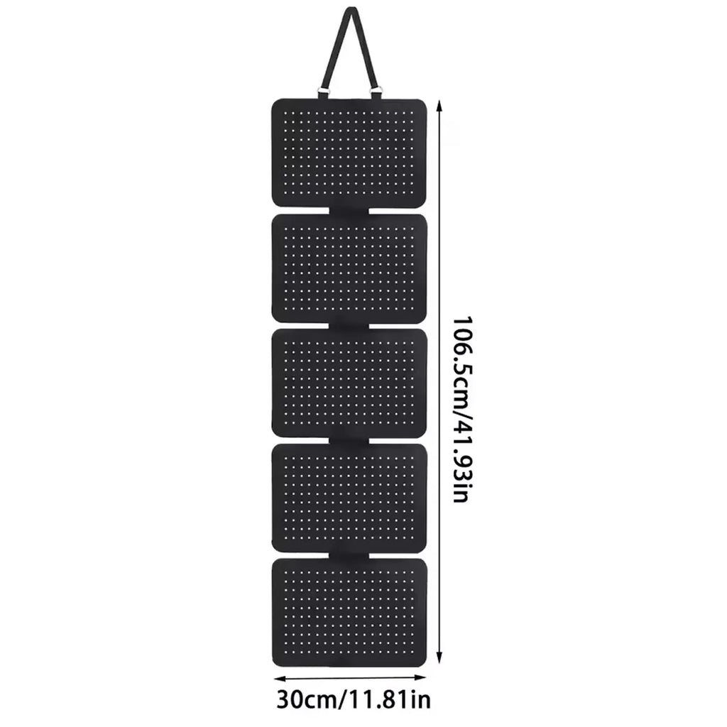 1pc,5-layer jewelry storage hanging bag, made of felt material, earrings, brooches, badge display rack, large capacity Oasis Select