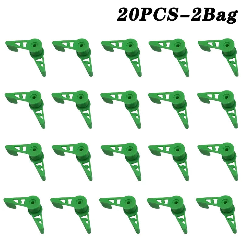 360 Degree Adjustable Plant Branch Bending Clips for Gardening Stem Low Stress Training Tool Horticulture Bender Equipment Oasis Select Green-20PCS