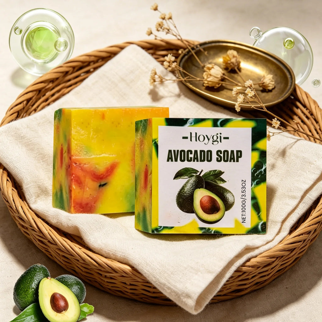 Hoygi Avocado Soap Even Skin Tone Brightening Skin Nourishing Moisture Lock Softening Skin Repairing Natural Handmade Soap 100g Oasis Select