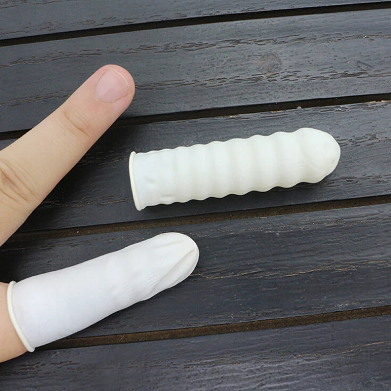 20/100Pcs Disposable Fingertips Protector Gloves Natural Rubber Non-slip Anti-static Latex Finger Cots Fingertips Durable Tool Oasis Select
