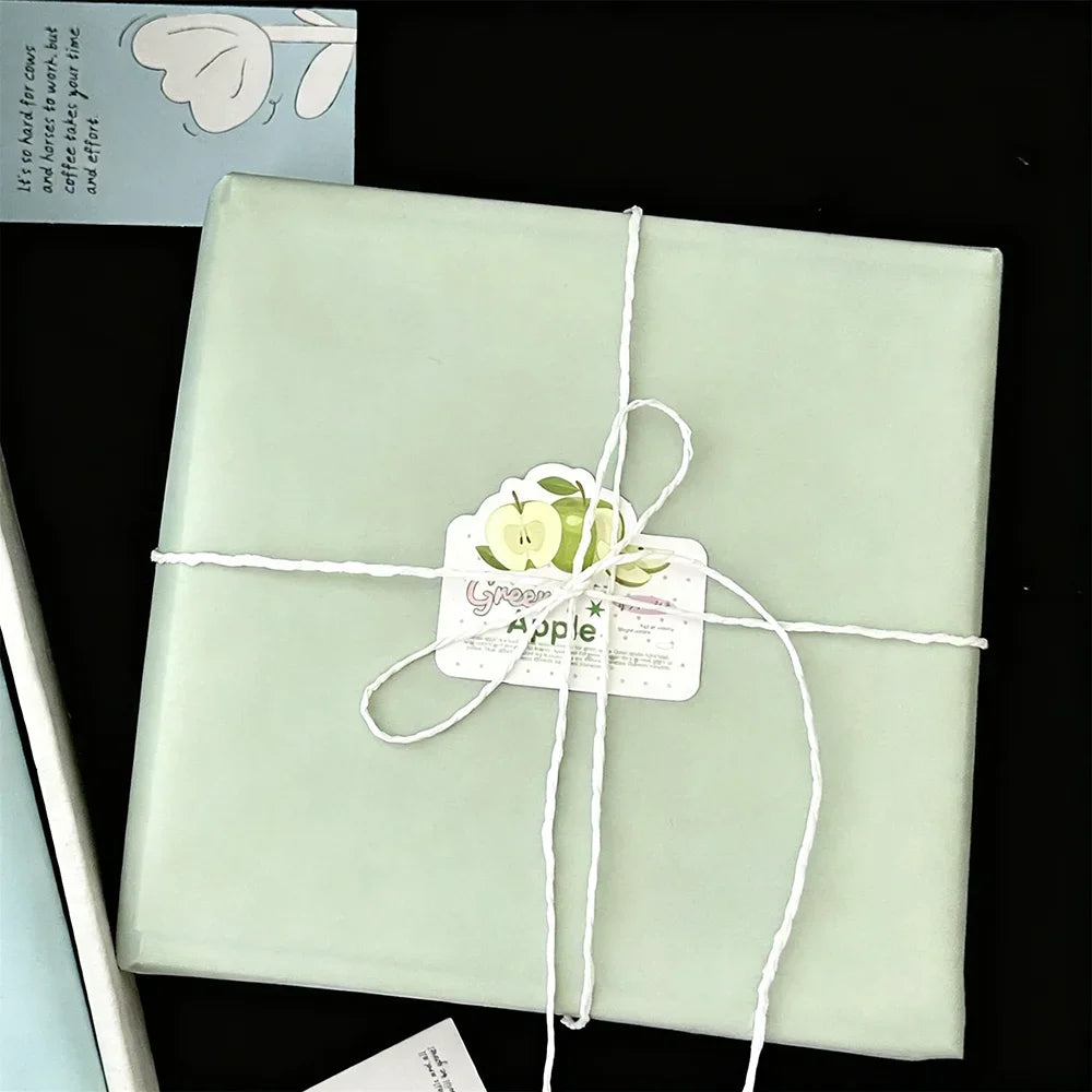 5Pcs High Beauty Ins Blue Matte Korean Su Paper Packaging Exquisite Large Waterproof Film Flower Gift Packaging Paper Oasis Select Green