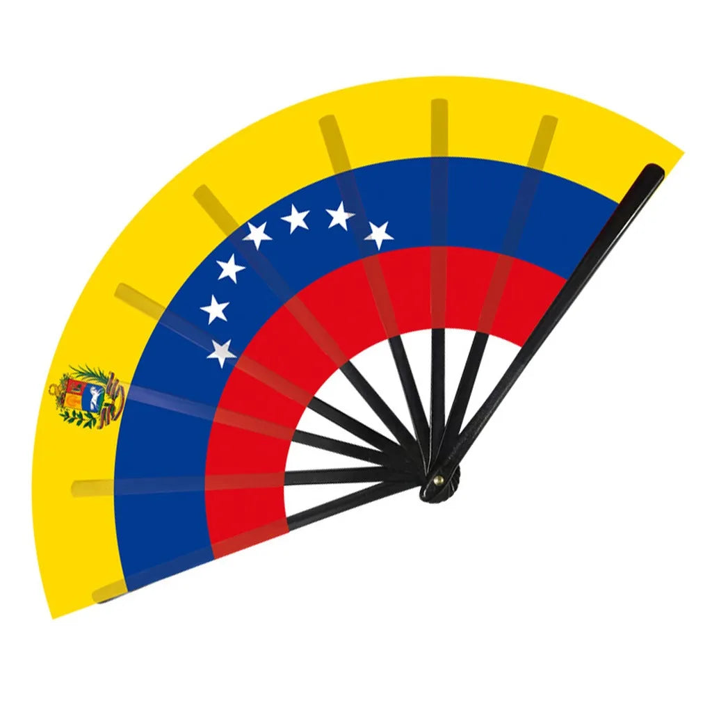 22cm Folding Hand Fan South America 8 Country Flags Cheering Fan For Sports Events Parties And Festival Celebrations Oasis Select color 5