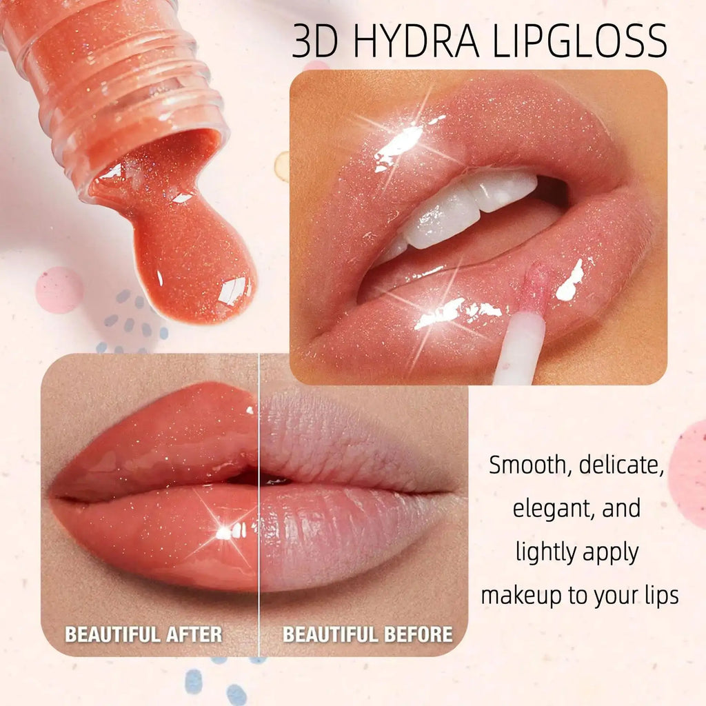Mirsist 6-Color Shimmer Lip Gloss Set – Hydrating & Waterproof