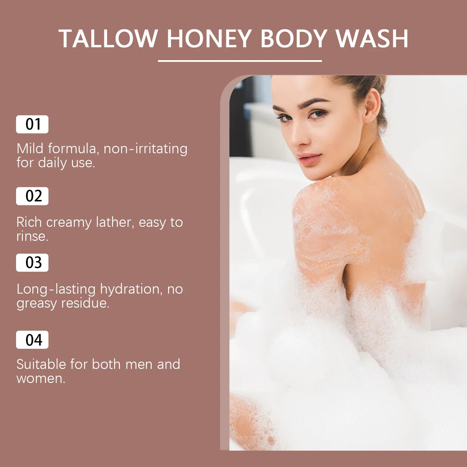 Hoygi Tallow & Honey Body Wash – Gentle Moisturizing Shower Gel Moisturizing Body Wash Oasis Select
