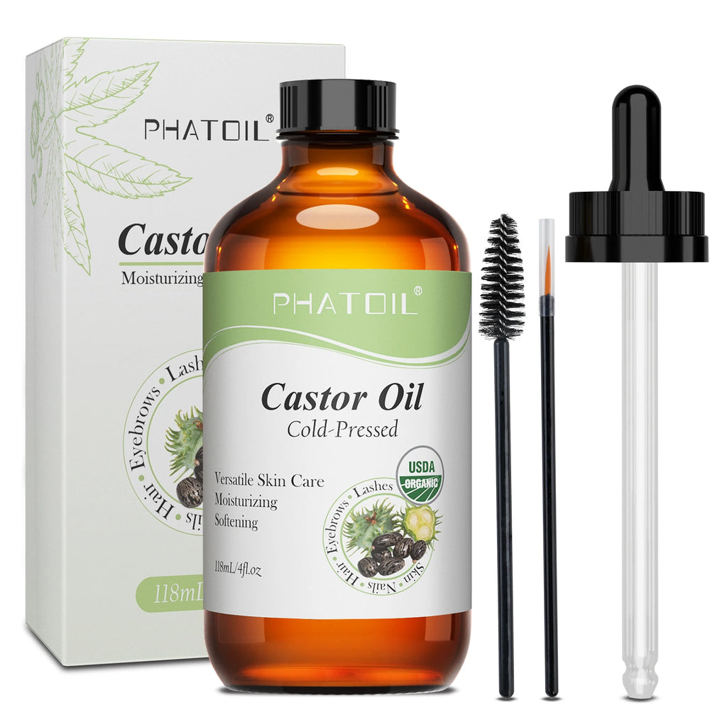 PHATOIL Organic Cold-Pressed Castor Oil – Hair, Skin & Lashes