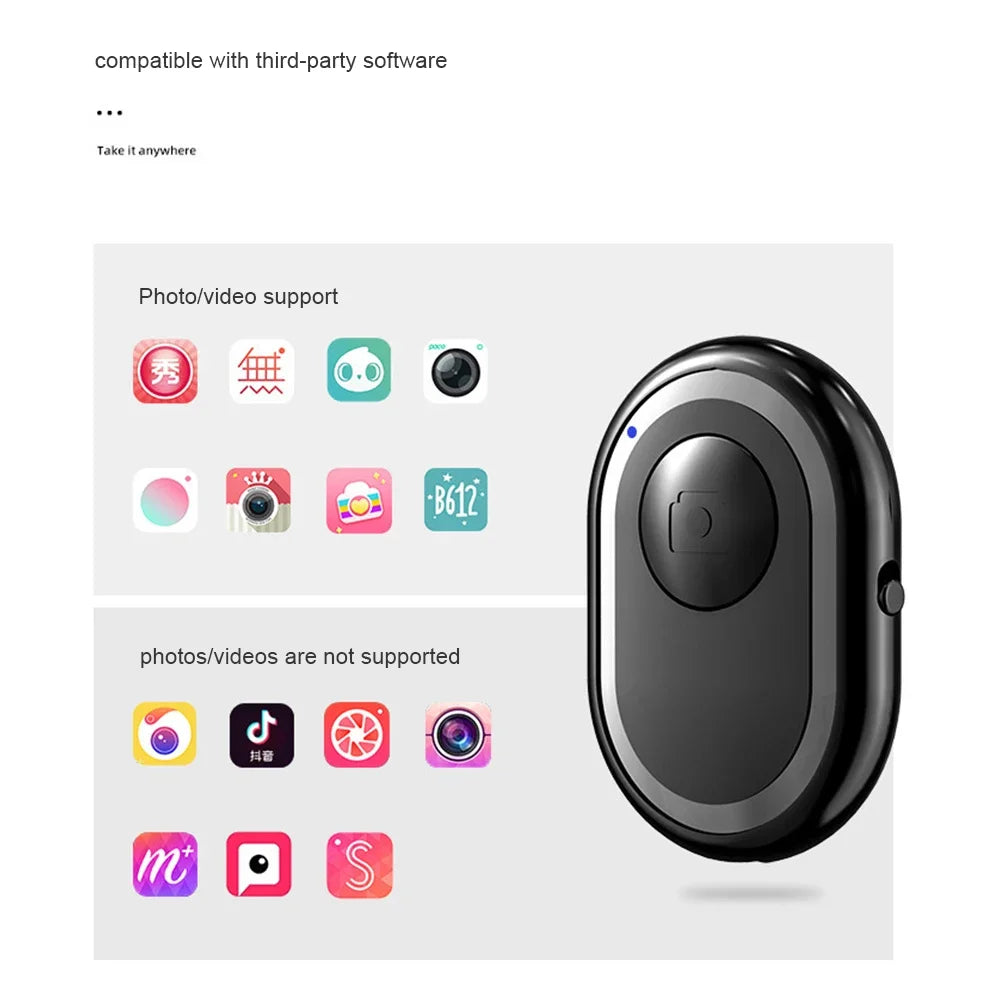 Mini Bluetooth Selfie Shutter Remote for iOS & Android