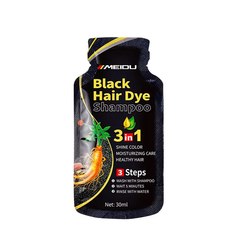 Meidu 3-in-1 Hair Dye Shampoo – Instant Gray to Black, 30ml Hair Dye Shampoo Oasis Select black 30ml