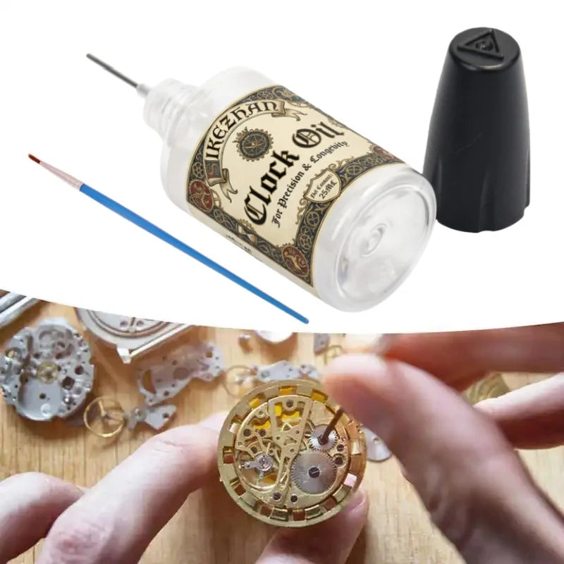 25ml Premium Mechanical Watch Clock Lubricant Oil With Brush Precision Gear Movement Maintenance Anti Rust Noise Reduction Tools Oasis Select