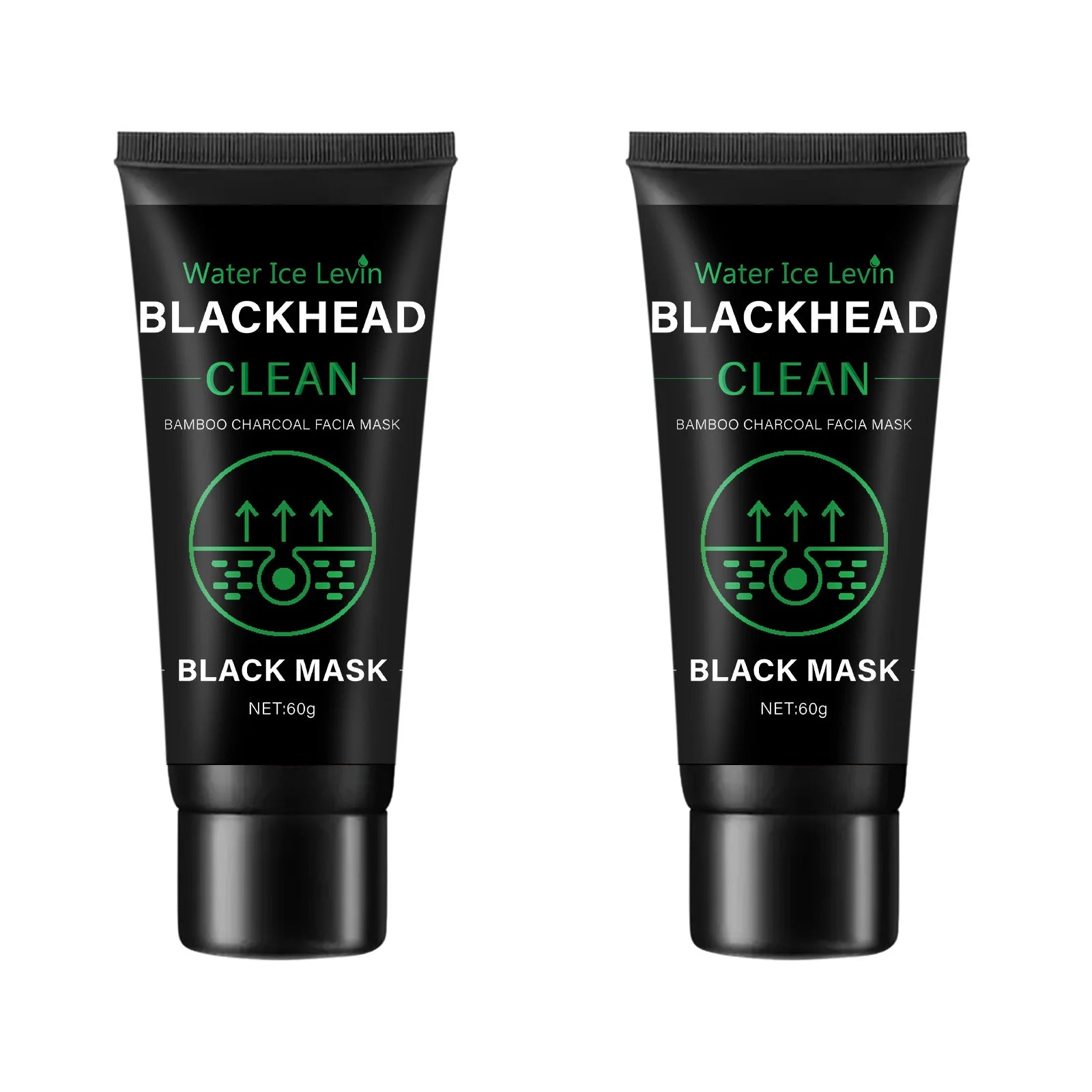 60g Bamboo Charcoal Fiber Mask Blackhead Removal Deep Mask Deep Cleansing Cleansing Exfoliating Mask Treatment Black Mask Oasis Select 2pcs