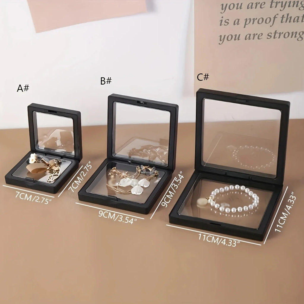 10 Pieces, Transparent Floating Display Box, Plastic Film Jewelry Packaging Box, Jewelry, Necklaces, Rings, Coins, Insect Dried Oasis Select