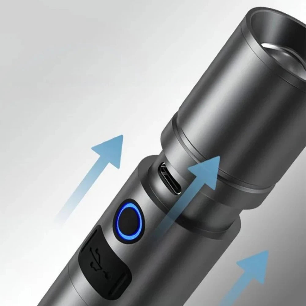 POCKETMAN 3800 Lumen USB Rechargeable LED Camping Flashlight