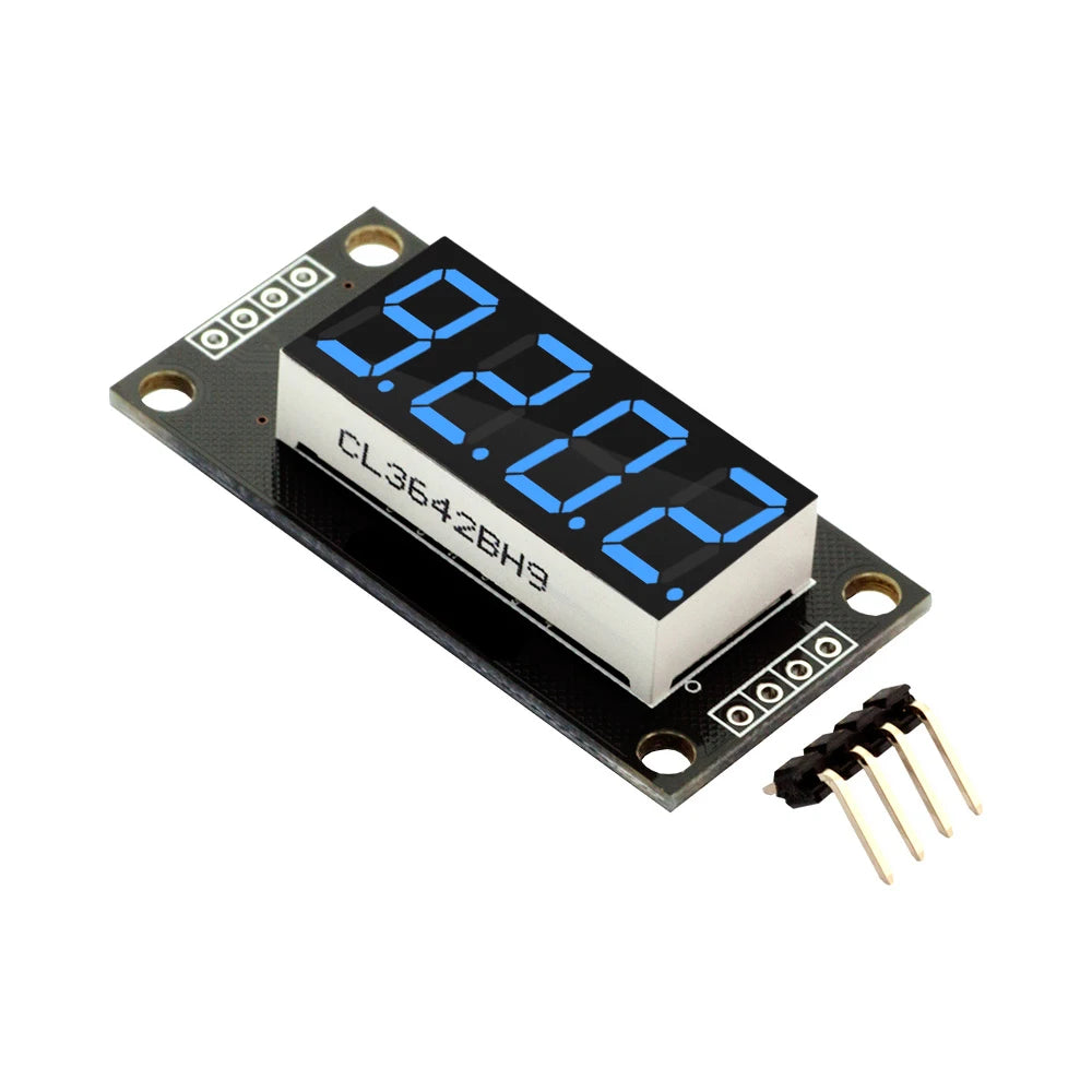 0.36 Inch 0.36" 4-Digit Red/Green/Yellow/Blue/White LED Digital Display Tube Decimal 7 Segments TM1637 Module For Arduino Oasis Select Blue