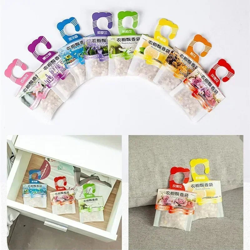 5packs Natural Air Fresheners Fragrant Hangable Deodorizing Paper Wardrobe Sachets Aromatherapy Bag Spices Bags Cabinet Oasis Select