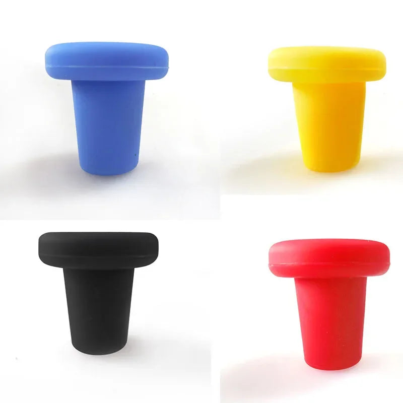 1/2/3/4pcs Silicone Bottle Stoppers Creative Wine Stoppers Bottle Caps Bar Preservation Tools Safe Healthy Home Bar Accessories Oasis Select 4pcs mix 1