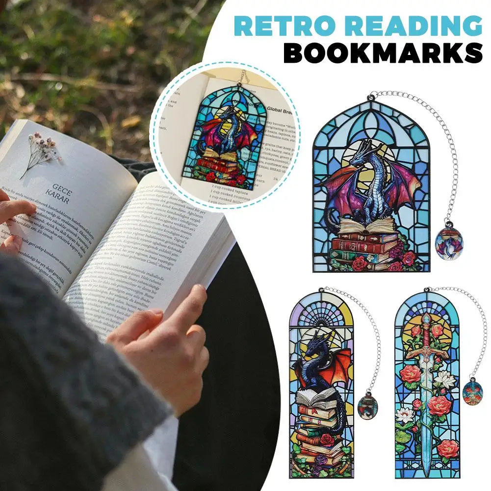 Stained Glass Dragon Bookmark – Fantasy Book Lover Gift Fantasy Bookmark Oasis Select