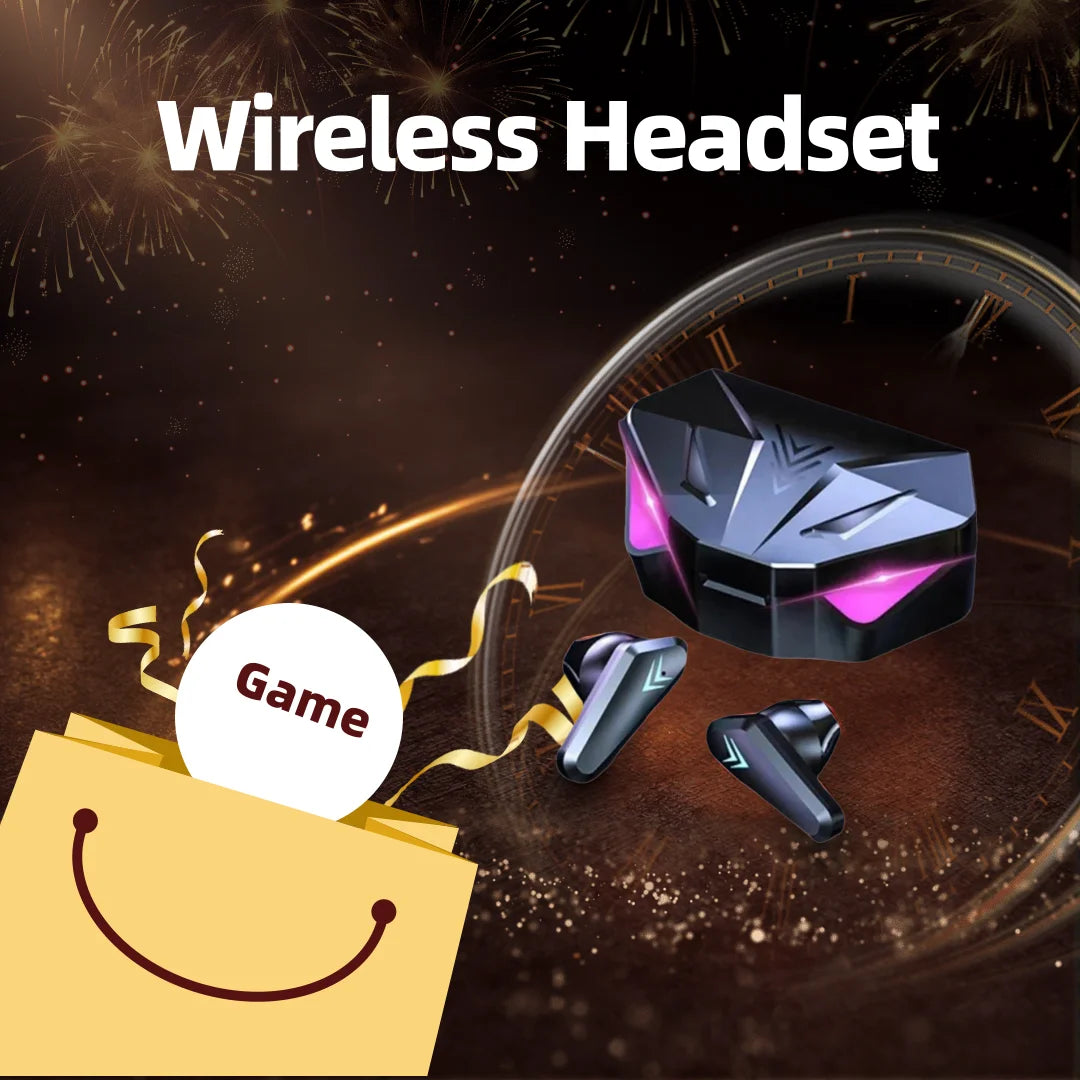Bluetooth Gaming Earphone - Wireless Headset for Video Game Console Mobile Phone - Comfortable In-Ear Headphones with Mic Oasis Select Black