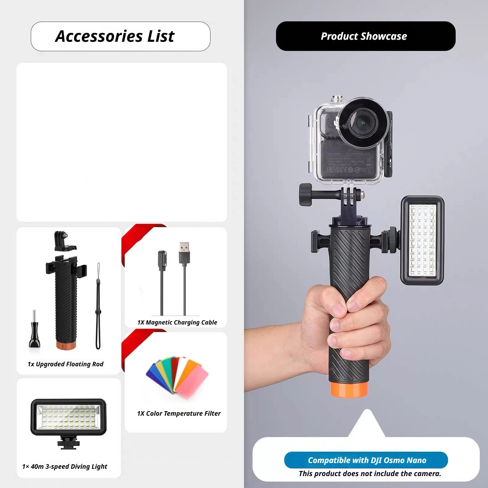 Insta360 X5/X4/X3 Invisible Dive Case | 60M Waterproof Housing